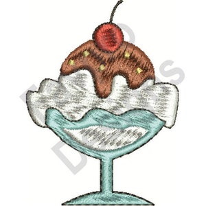Ice Cream Sundae - Machine Embroidery Design