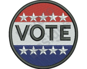 Vote Logo - Machine Embroidery Design