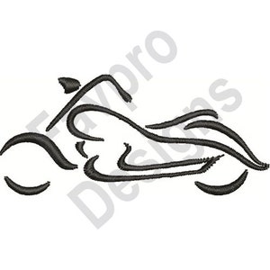Motorcycle Outline - Machine Embroidery Design