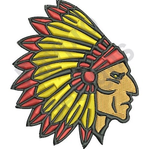 Indian Head - Machine Embroidery Design