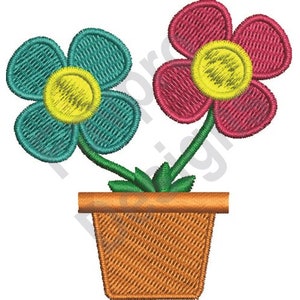Flower Pot - Machine Embroidery Design