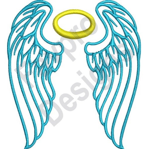 Wings & Halo - Design del ricamo a macchina