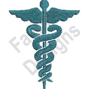 Caduceus Sign - Machine Embroidery Design