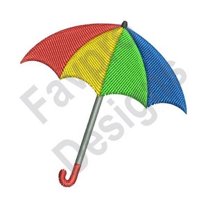 Colorful Umbrella - Machine Embroidery Design