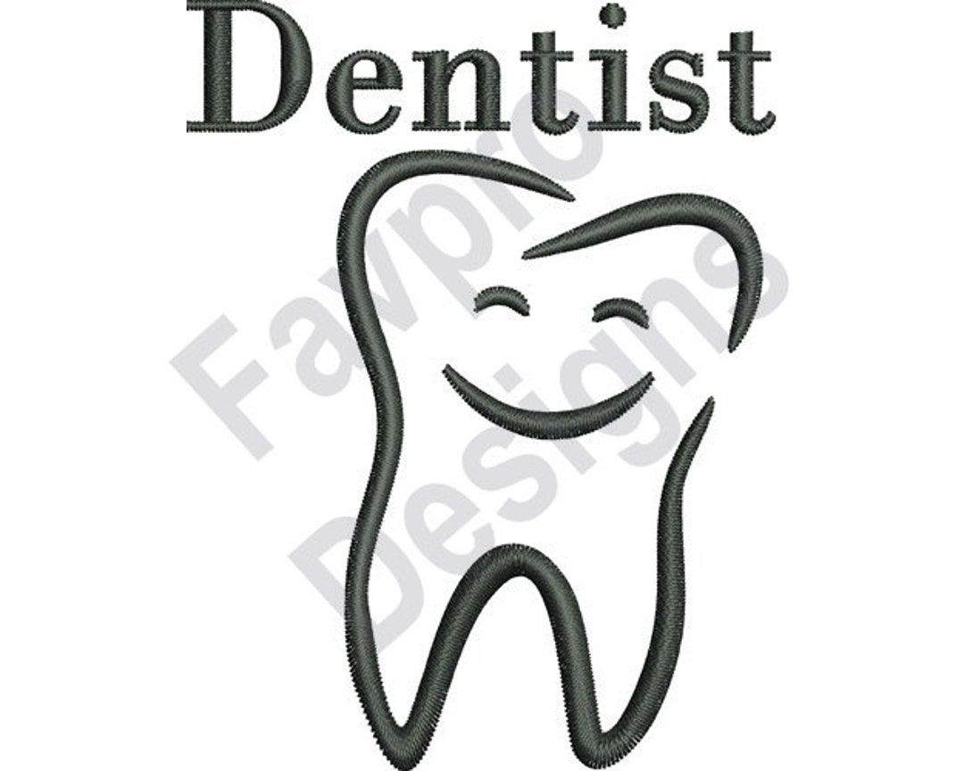 Dentist Machine Embroidery Design Etsy
