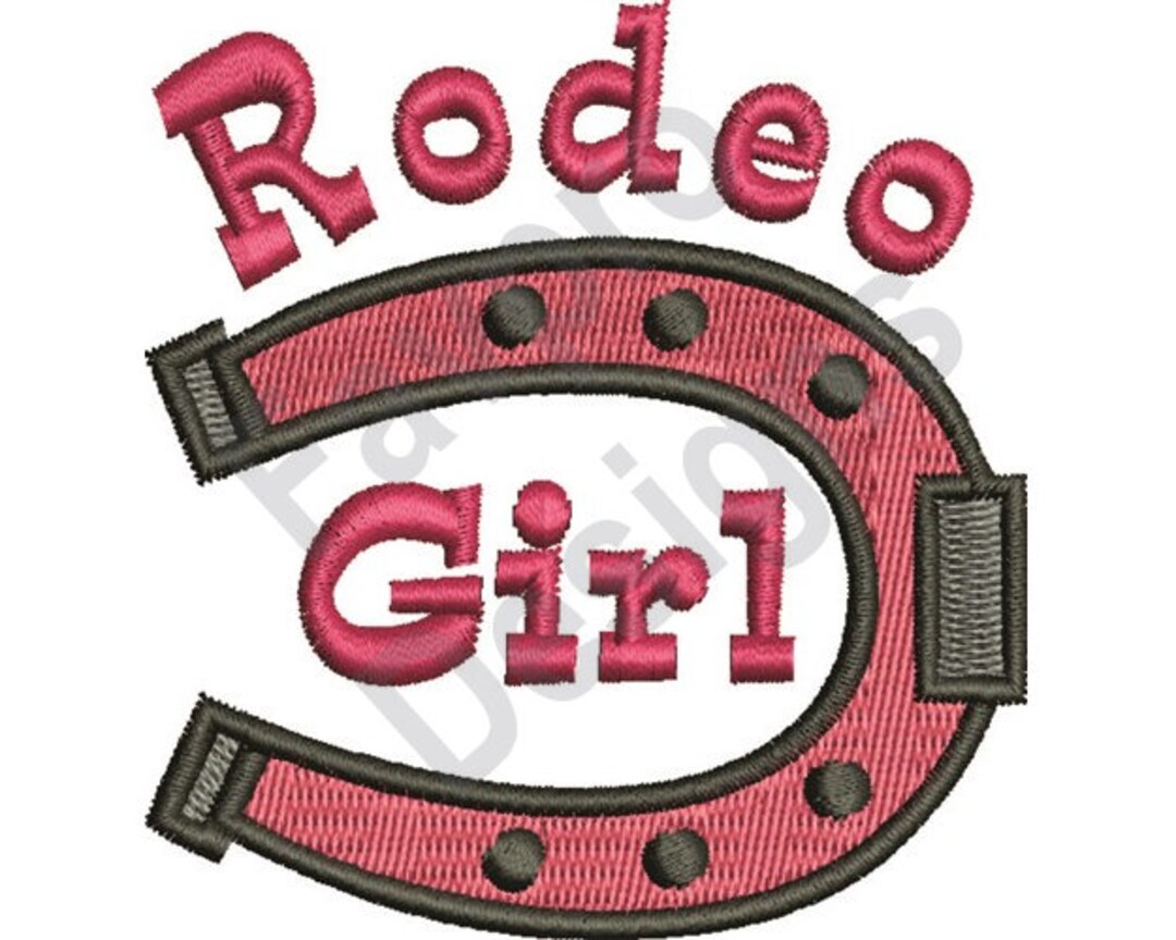 Machine Embroidery Rodeo Rodeo Girl - Machine Embroidery Design - Etsy