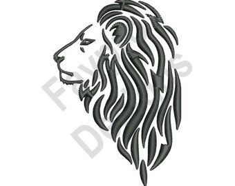 Cabeza de león - Diseño de bordado a máquina