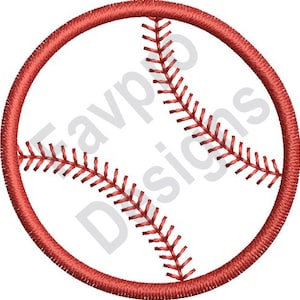 Baseball Outline - Machine Embroidery Design