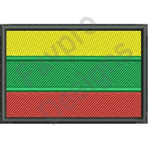 Flag Of Lithuania - Machine Embroidery Design