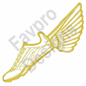 Winged Shoe - Machine Embroidery Design