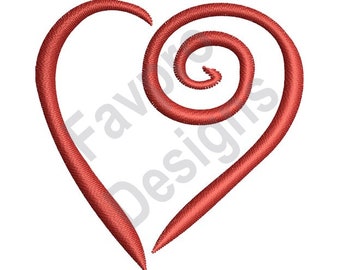 Swirl Heart - Machine Embroidery Design