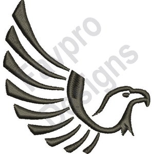 以下が含まれることがあります： 翼を広げたワシの白黒のスタイリッシュなイラスト