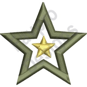 Military Star - Machine Embroidery Design