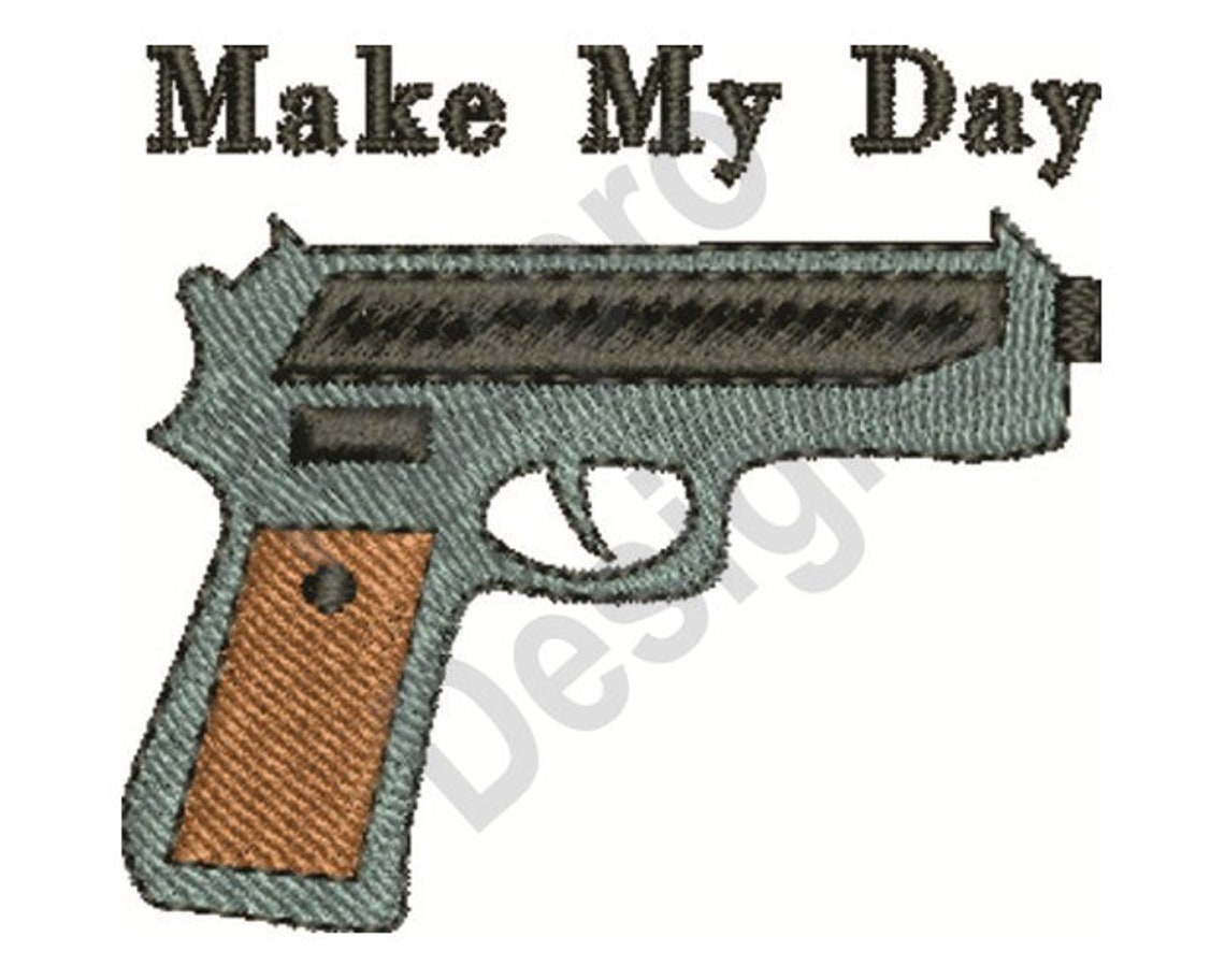 Handgun Machine Embroidery Design Etsy
