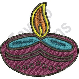 Oil Lamp - Machine Embroidery Design