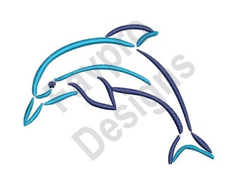 Delfin - Maschine Stickerei-Design