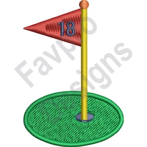 Golf Flag - Machine Embroidery Design