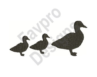 Ducks Silhouette - Machine Embroidery Design