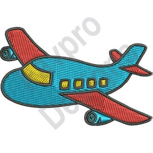Avión jet - diseño de máquina del bordado