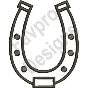 Horseshoe Outline - Machine Embroidery Design