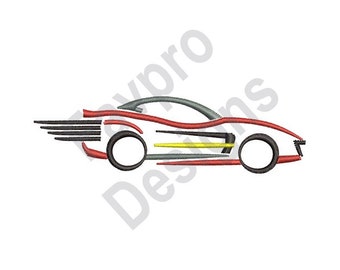 Sport Car - Machine Embroidery Design