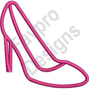 High Heel Shoe Outline - Machine Embroidery Design