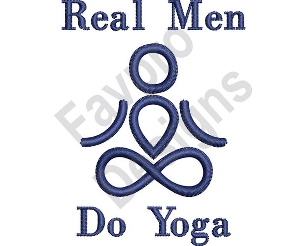 Men Do Yoga Machine Embroidery Design Etsy