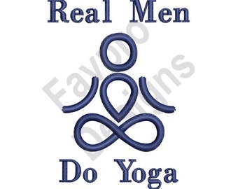 Men Do Yoga - Machine Embroidery Design