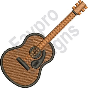 Acoustic Guitar - Machine Embroidery Design