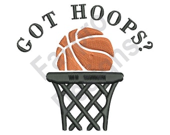 Basketball & Net - Machine Embroidery Design