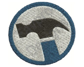 Hammer Logo - Machine Embroidery Design