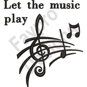 Let Music Play - Machine Embroidery Design