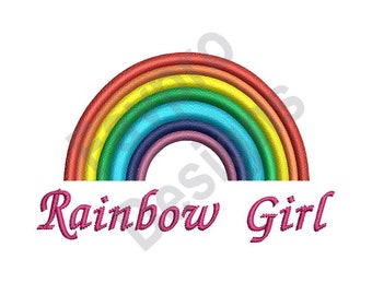 Rainbow Girl - Machine Embroidery Design