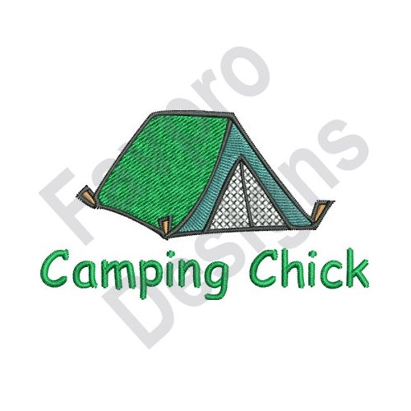 Camping Chick - Machine Embroidery Design