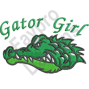 Gator Girl - Machine Embroidery Design