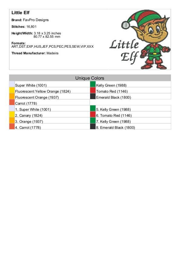 Little Elf Machine Embroidery Design - Etsy