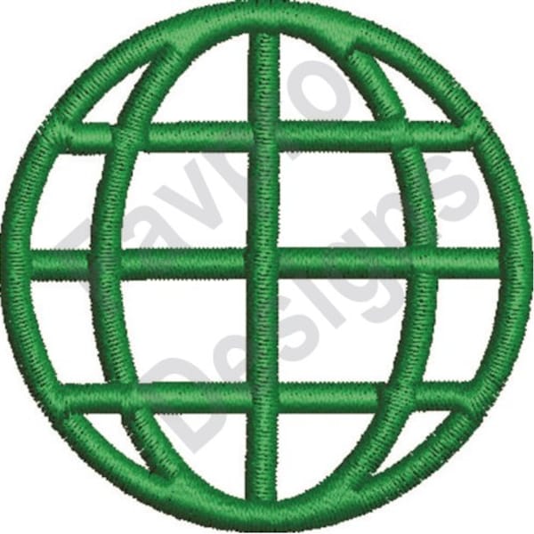 World Globe - Machine Embroidery Design