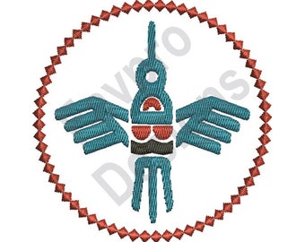 サンダーバードのシンボル - 機械刺繍デザイン、ネイティブ