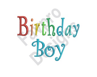 Happy Birthday Boy - Machine Embroidery Design