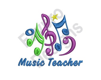 Music Teacher - Machine Embroidery Design