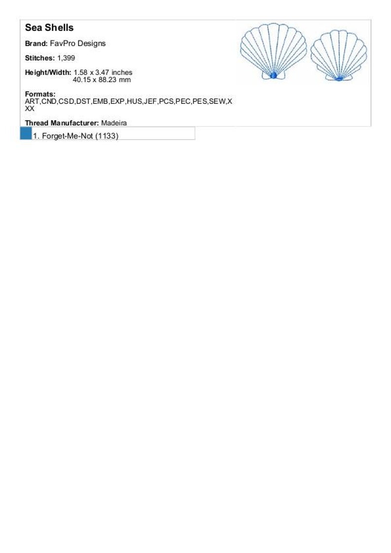 Sea Shells Machine Embroidery Design - Etsy