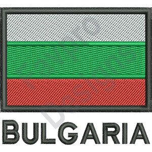 Bulgaria Flag - Machine Embroidery Design