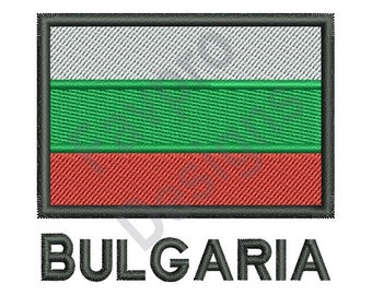 Bandera de Bulgaria - Diseño de bordado de máquina