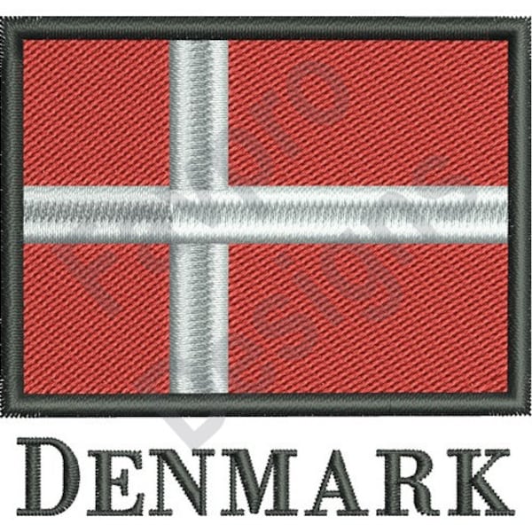 Denmark Flag - Machine Embroidery Design