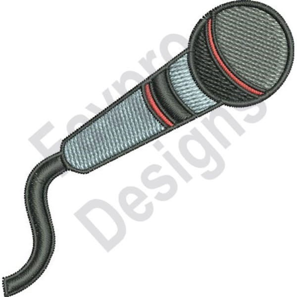 Microphone - Machine Embroidery Design