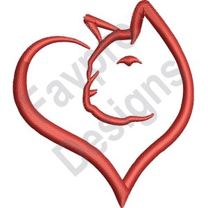 Cat Heart - Machine Embroidery Design