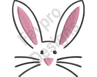 Easter Bunny Face - Machine Embroidery Design