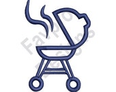 Barbecue Grill Outline - Machine Embroidery Design