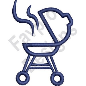 Barbecue Grill omtrek - Machine borduurwerk ontwerpen