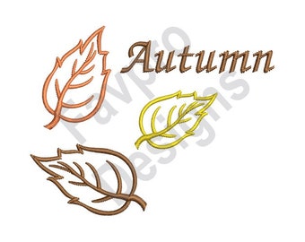 Autumn Leaves - Machine Embroidery Design - Etsy